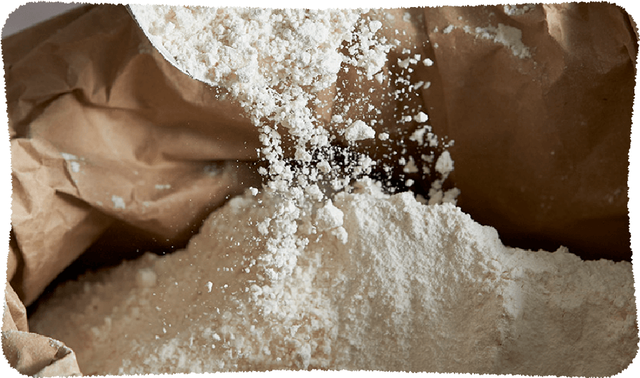国産小麦の小麦粉使用