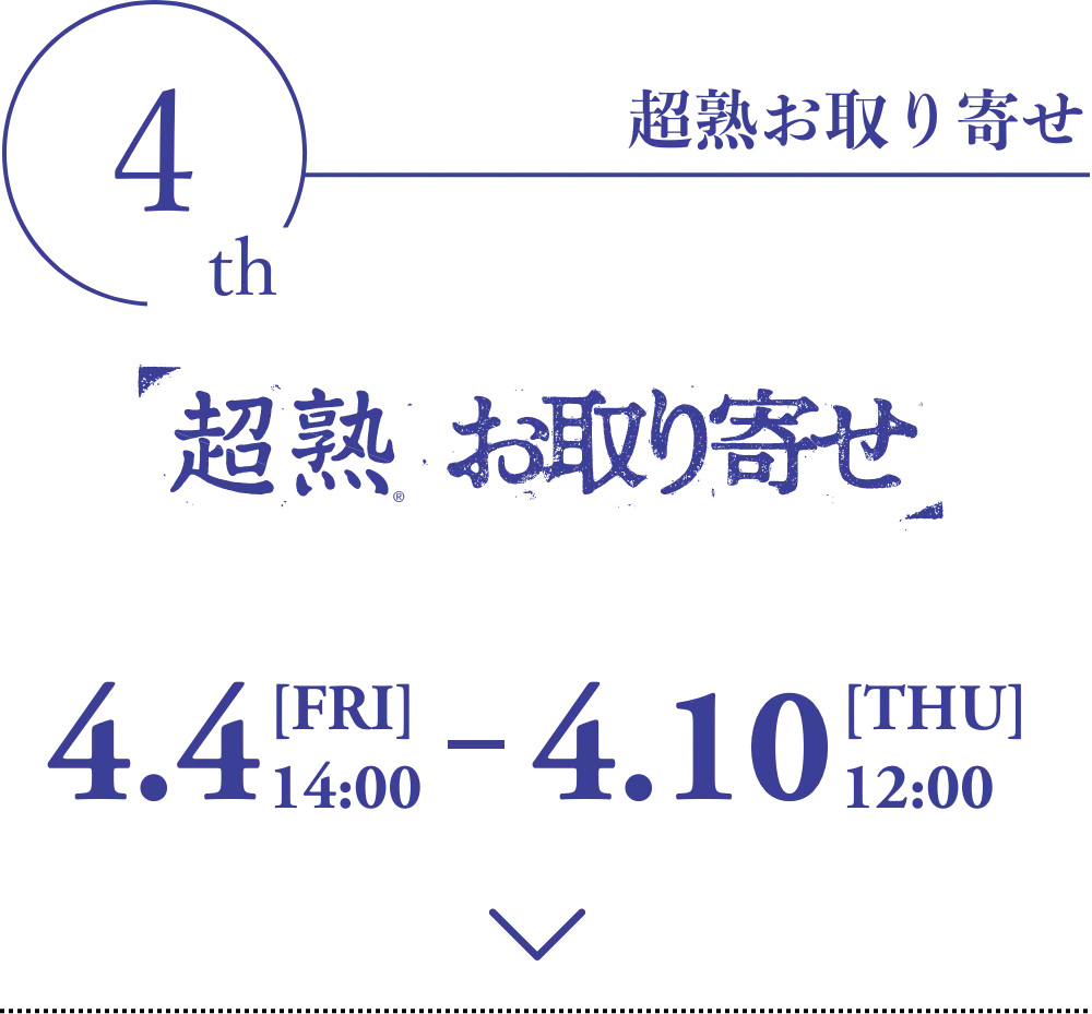 【4/4-4/10】超熟 お取り寄せ