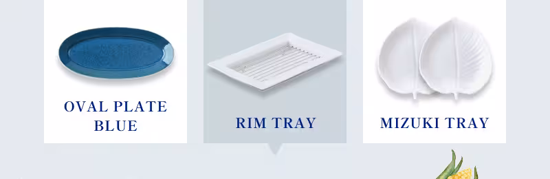 OVAL PLATE BLUE / RIM TRAY / MIZUKI TRAY