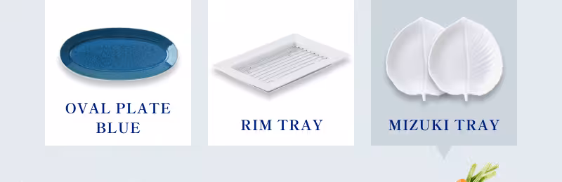 OVAL PLATE BLUE / RIM TRAY / MIZUKI TRAY