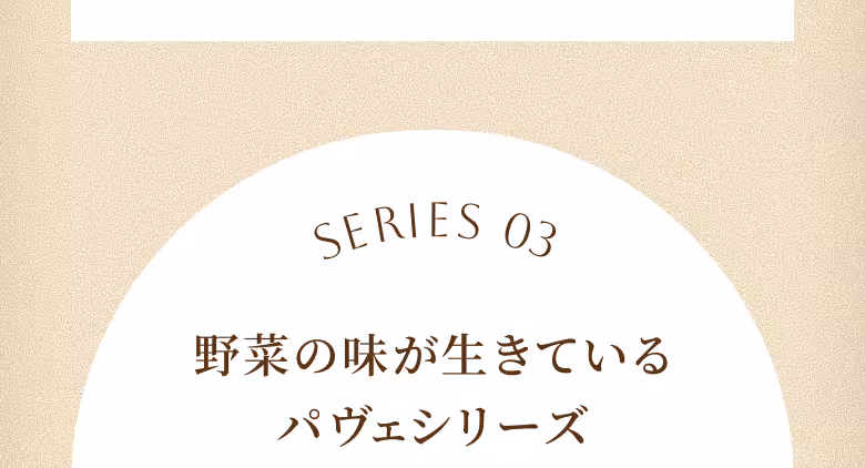 SERIES 03 野菜の味が生きているパヴェシリーズ